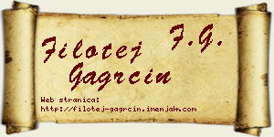Filotej Gagrčin vizit kartica